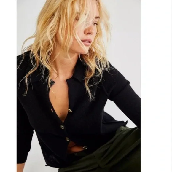 Free People Paloma Cashmere Cardigan Size Small Button Up Sweater NWT - Picture 3 of 15